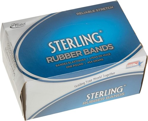 Rubber 24645 Sterling Rubber Bands Size #64, 1 lb Box Contains Approx. 425 Bands - 第 1/5 張圖片