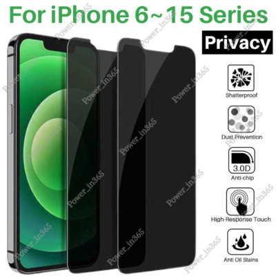Lot Privacy Screen Protector Tempered Glass Cover For iPhone 15 14 13 12 X 8 7 6