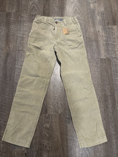 Lands End Boys Size 14 Corduroy Adjustable Pants Beige