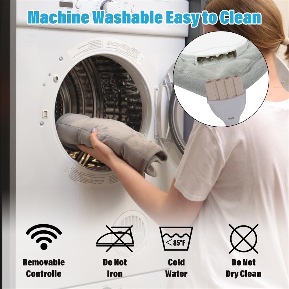 Electric Heating Pad 10 Heat Settings Back Pain Leg Cramps Relief Warmer 24" US