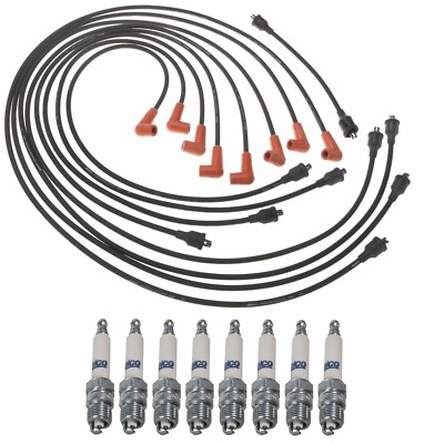 Prof Ignition Wire Set 8 Rapidfire ACDelco Spark Plugs Kit For Chevy Corvette V8