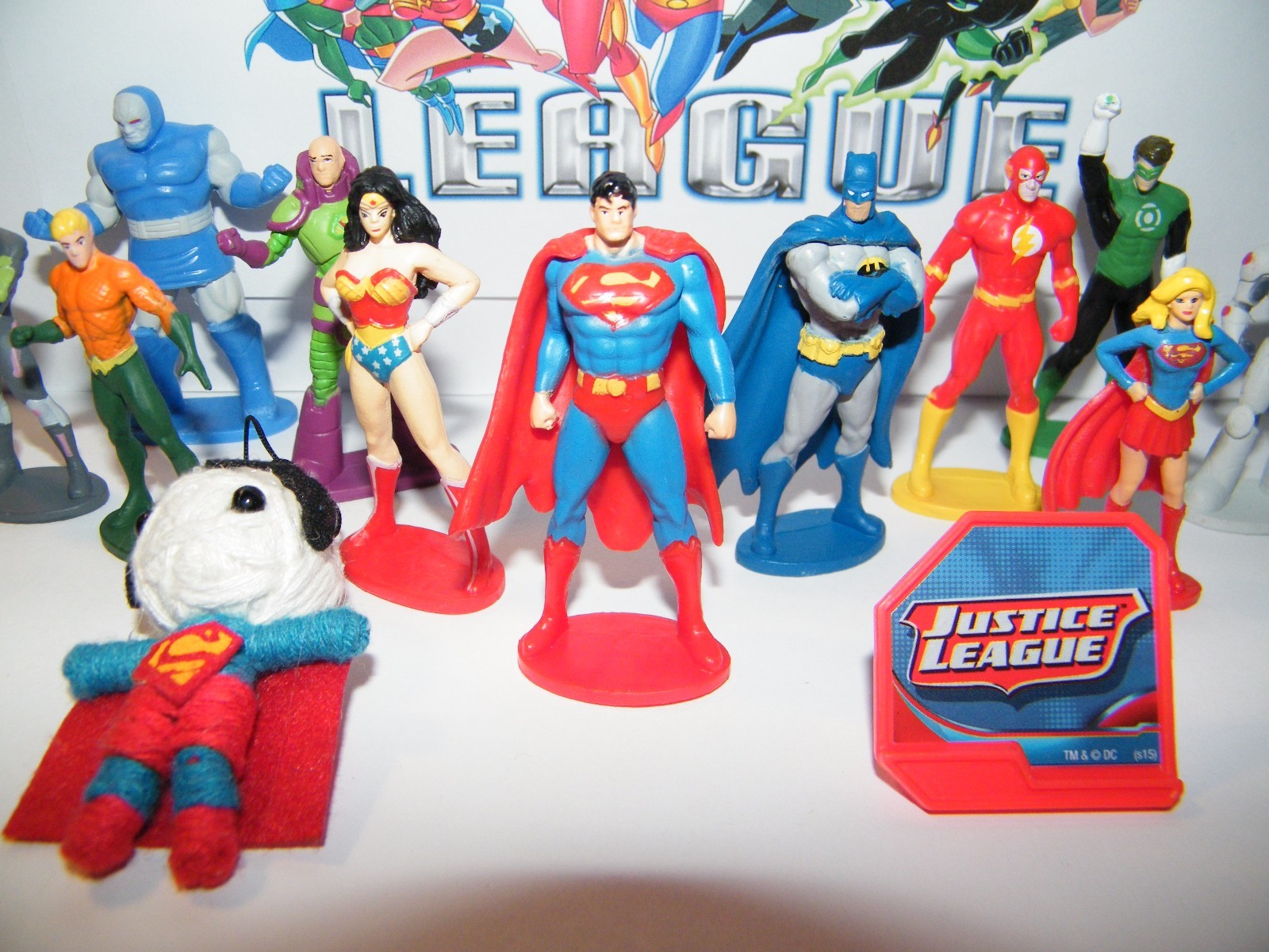 Justice League Figure Set of 14 Kit with Figures, DC Doll, Hero Ring Great Fun!