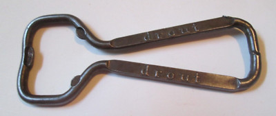 Vintage METAL SODA BEER Bottle Opener DROUT THE CASITE CORP HASTINGS MICHIGAN