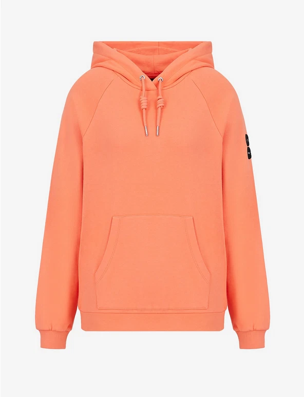 $140 ARMANI EXCHANGE Womenu0026#039;s Drawstring Hoodie Sweatshirt, Orange  Sorbet,L | eBay
