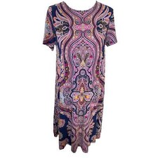 Asos Size 6 Boho Abstract Multi Colored Print Shift Dress
