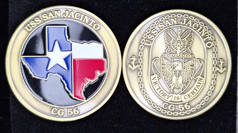 CG-56 USS SAN JACINTO "Victory is Certain" - Navy Challenge Coin