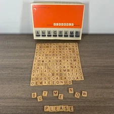 Vintage 1964 Scrabble Brand Anagrams Game by Selchow & Righter COMPLETE