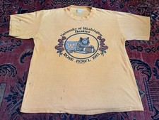 Vintage Sportswear University of Washington Huskies Rose Bowl T Shirt USA MADE!!