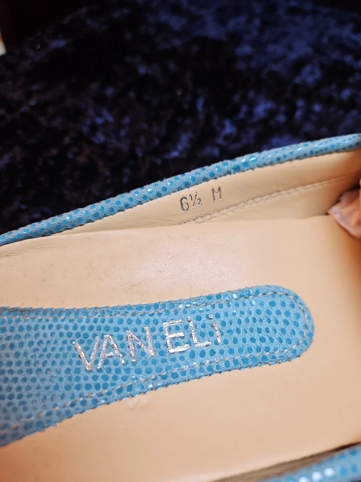 Van Eli Driving Penny Mocasines Azul Turquesa Gamuza Sin usar, en caja, Puntera Zapatos Talla 6 1/2 M @X Foto 4 de 4