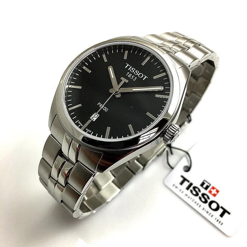 Tissot pr 100 automatic black dial men's best sale watch