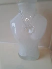 Vintage  Milk Glass Lady Torso Figurine-Vase