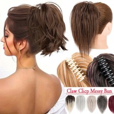 X-THICK Short Ponytail Messy Bun Piece Scrunchie Hair Updo Extensions as Human