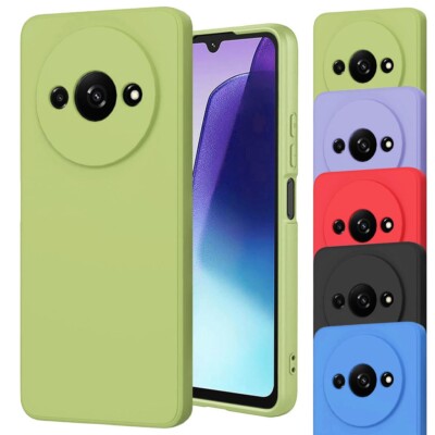 Für Xiaomi Redmi A3 Hülle, Slim Dünn Flüssig Silikon Stoßfest Gel Handy Cover