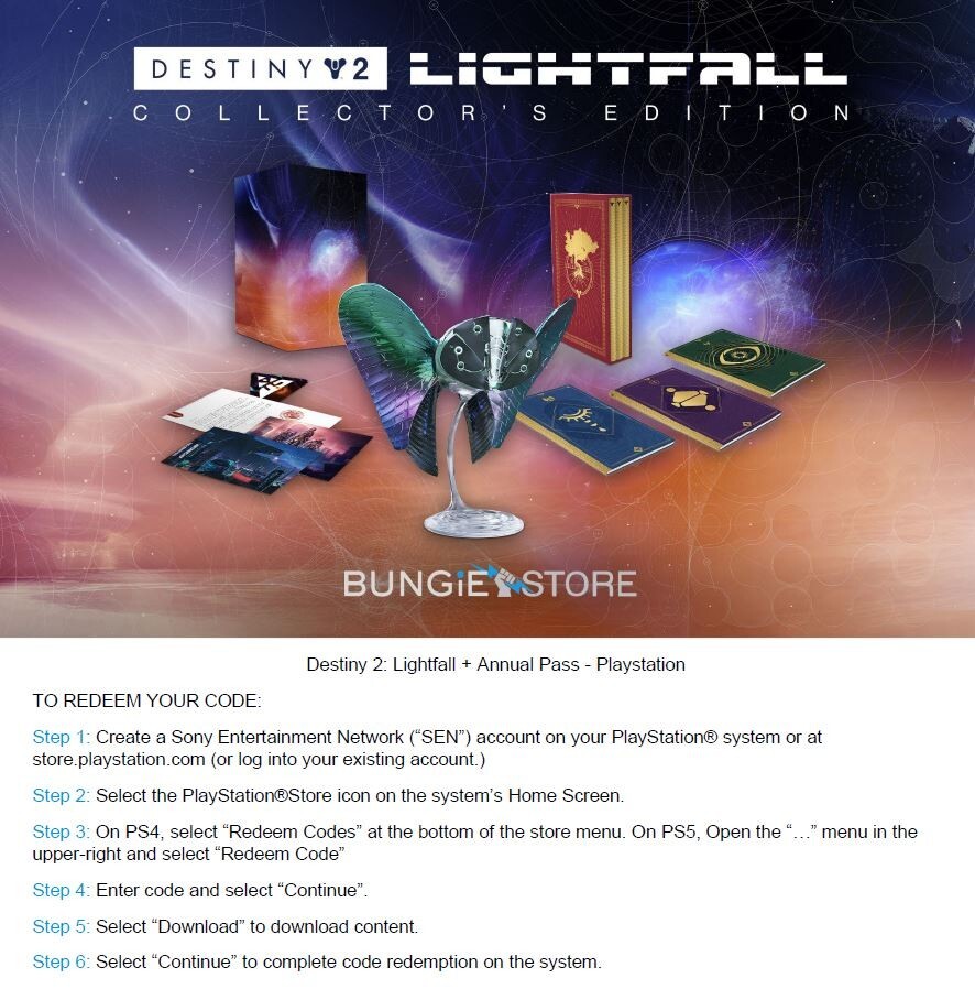 Destiny 2 Lightfall Collector's Edition PS4 & PS5 Game & Annual Pass Select Locksmith Security