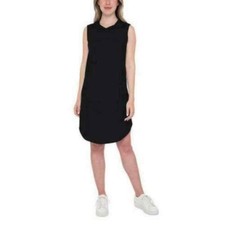 B Collection By Bobeau Women's Sleeveless Hooded Dress(Black,M)