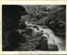 Press Photo Waterfall on Plotter Kill creek in northeastern New York - tua65046