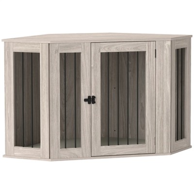 2 in 1 Hundekiste Möbel Beistelltisch, mit Kissen, 122 x 61 x 71 cm - Wa