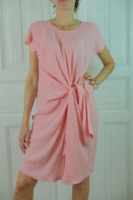 Riani elegantes Seidenkleid Kleid 100% Seide rosa Gr. 38 NP 499 