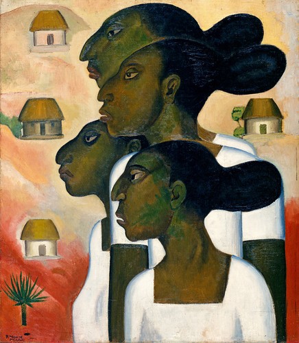 ROBERTO MONTENEGRO MAYAN WOMEN ART GICLEE PRINT FINE CANVAS - Picture 4 of 4