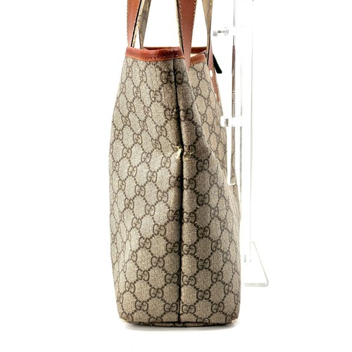 Gucci Sherry Line Tote Bag PVC Brown 211134 Authentic - Picture 5 of 24