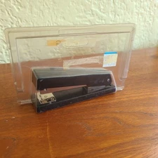 Swingline BRITISH small black stapler 4.5" vintage Art Deco desktop w/ package