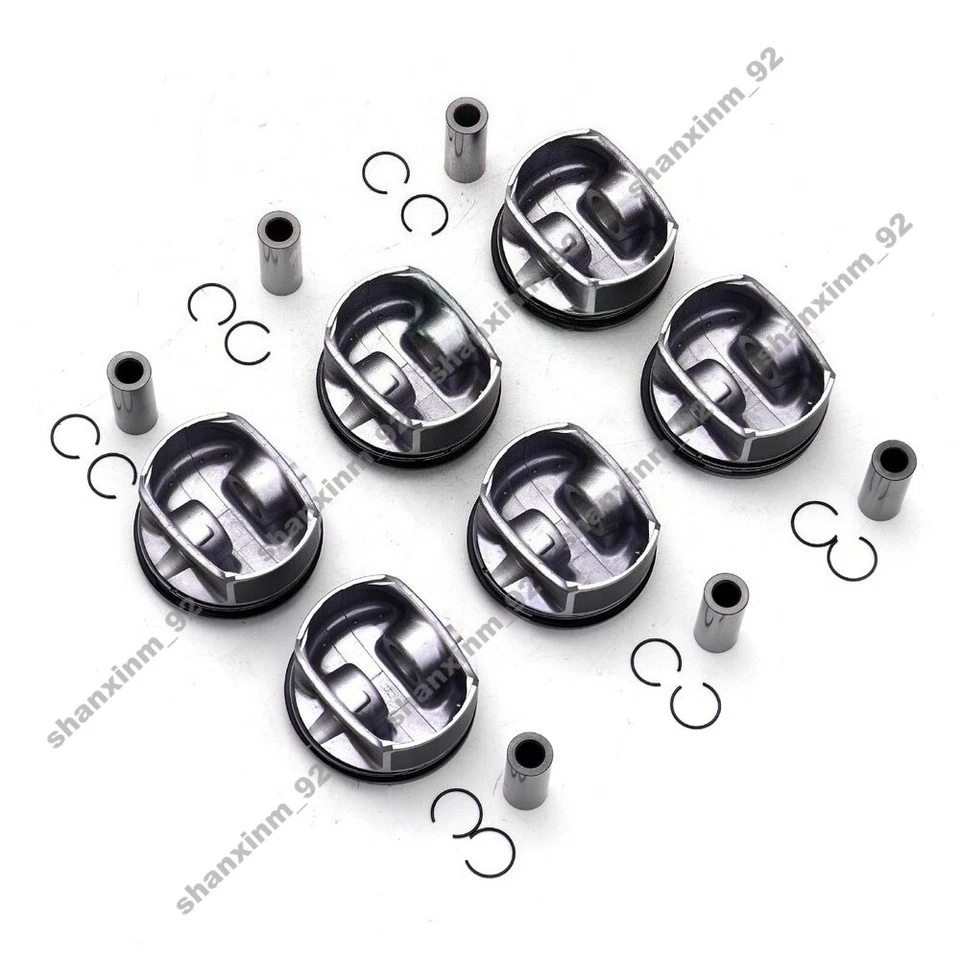 Juego de 6 pistones y anillos Φ89,9 mm para Mercedes-Benz C320 E320 W210 M112 3,2 L V6 Foto 4 de 4