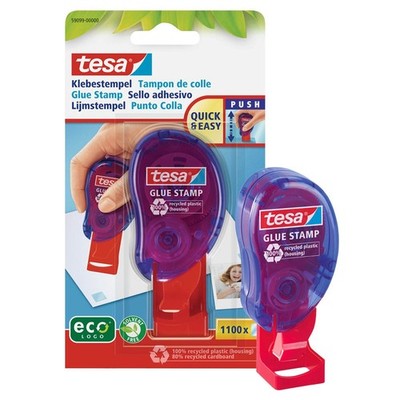 Klebe Stempel von Tesa beidseitig kleben 10m x 8,4 mm 1100 Klebungen ecoLogo 