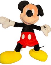 Mickey Mouse Plush Animal 17" Toy fuzzy curly Walt Disney World Disneyland