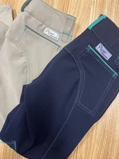 LOT OF 2 Piper Breeches By SmartPak NWOT 26R Black And Tan Riding Equestrian