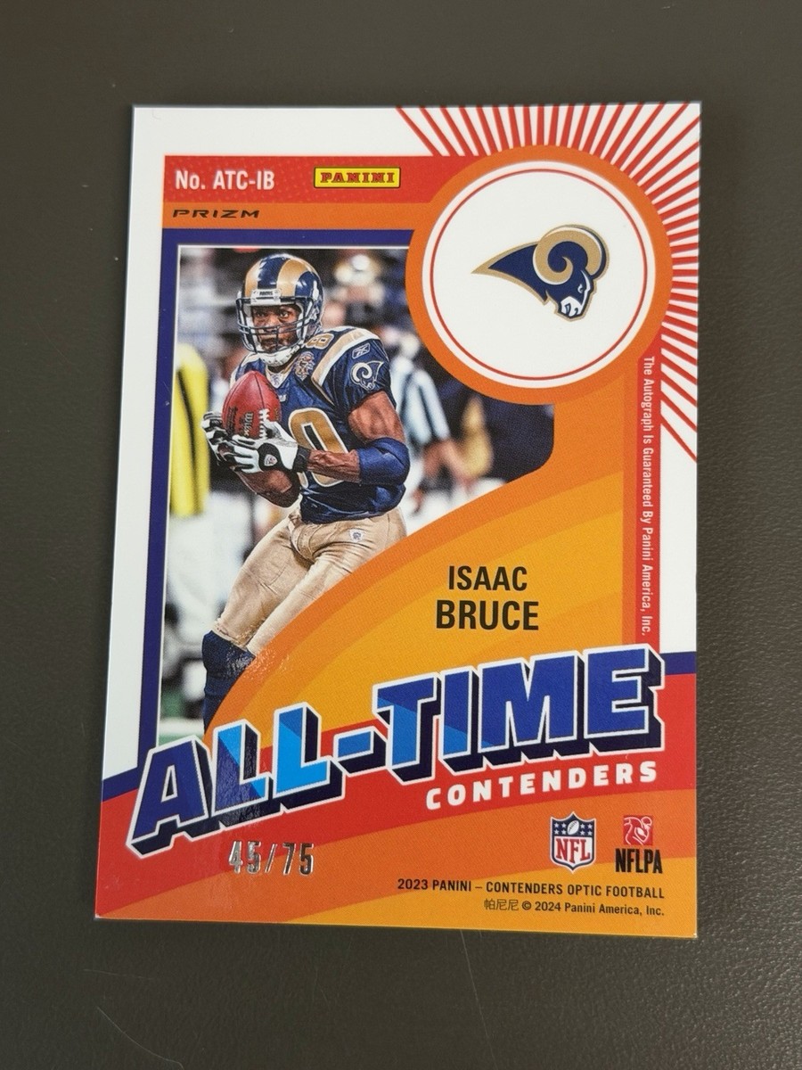 2023 Contenders Optic Isaac Bruce #ATC-IB All-Time Contenders Auto Orange  &frasl;75