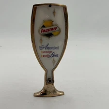 Vintage Falstaff Beer Tap Handle Bar Advertising 1950s Gold MCM Starburst