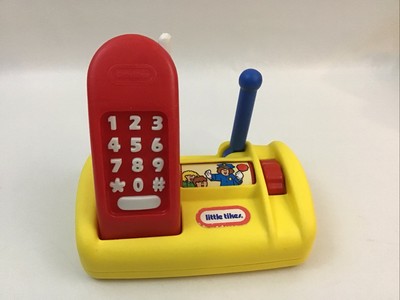 Little Tikes Cordless Red Home Phone W/ Base & Caller ID/Directory Vintage Toy