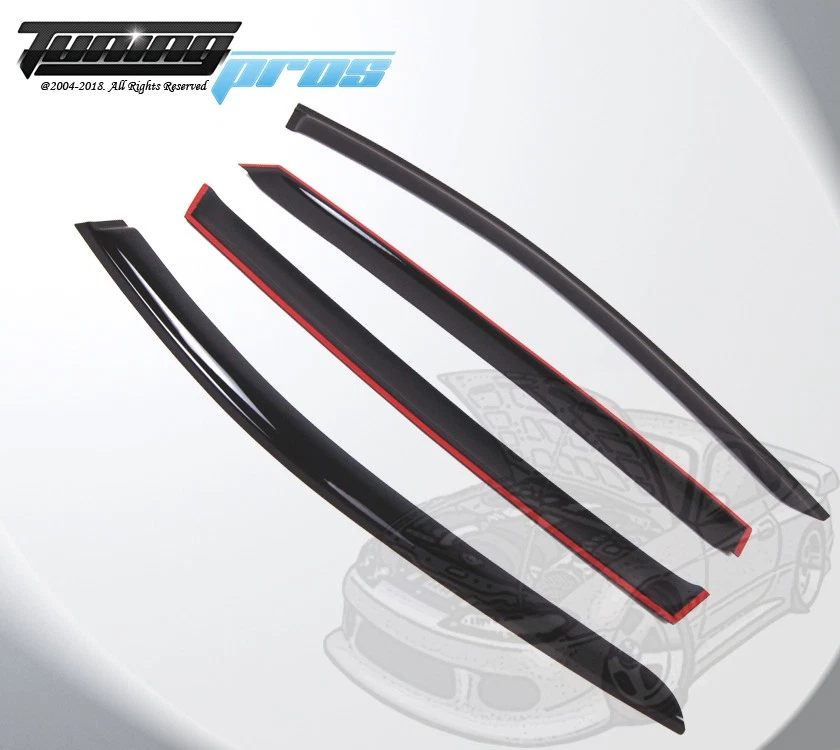 For Mercedes-Benz R320 R350 2006-2010 Smoke Window Rain Guards Visor 4pcs Set - Image 3 of 3
