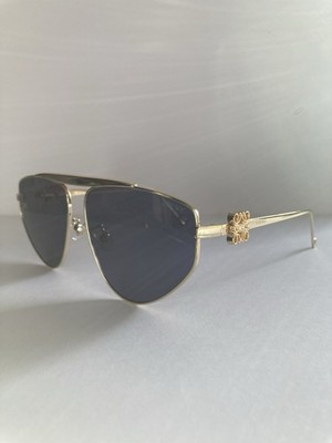 Loewe LW40108U Designer Aviator Gold Metal Frame Blue Tinted UV400 145mm