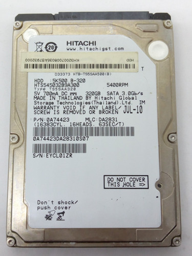 HITACHI *** HTS545032B9A300*** 320GB SATA HDD Notebook 2,5 Zoll #NFP1738