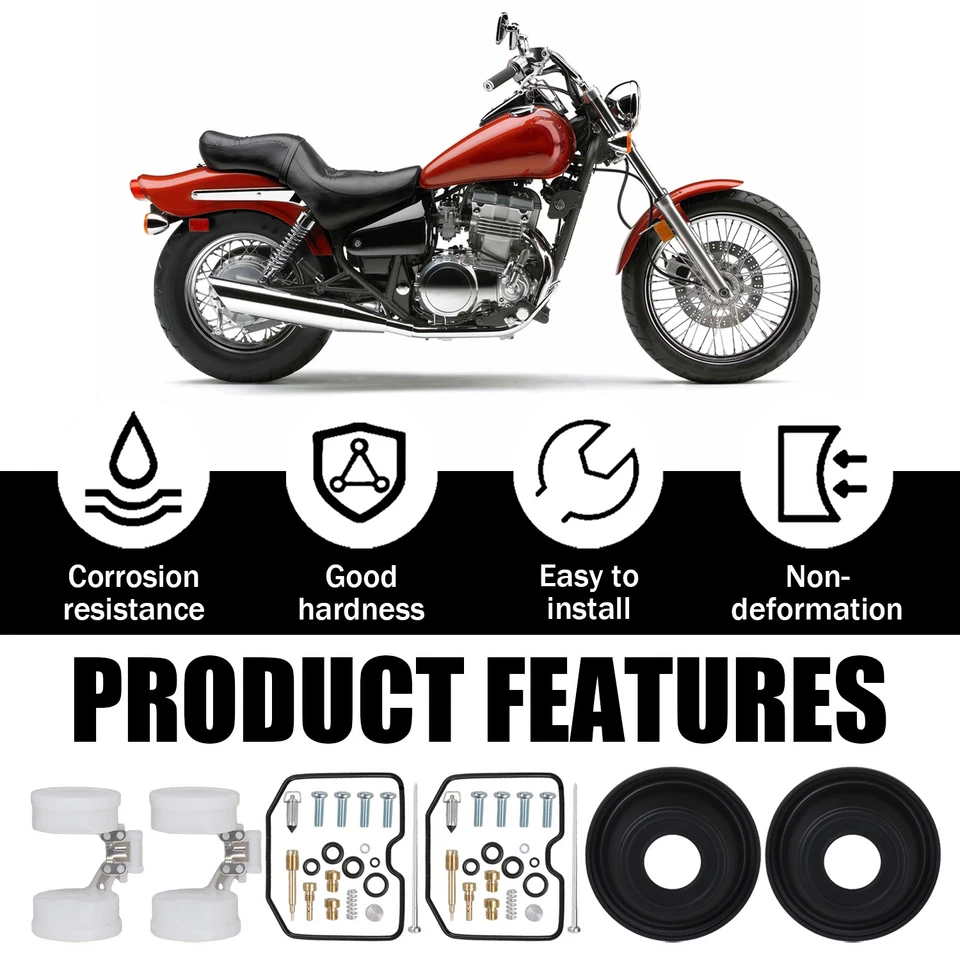 Kit de reparación de carburador de reconstrucción para Kawasaki Vulcan 500 EN500C LTD 1996-2009 Foto 3 de 4