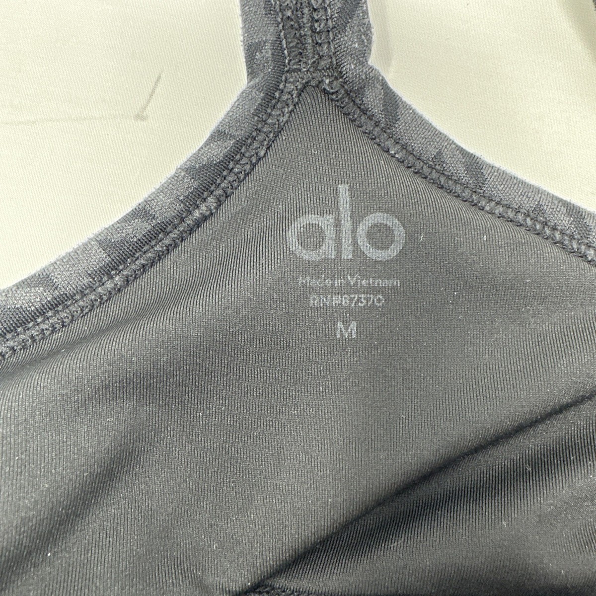 Alo Yoga Black & Gray Houndstooth Sports Bra Medium | eBay