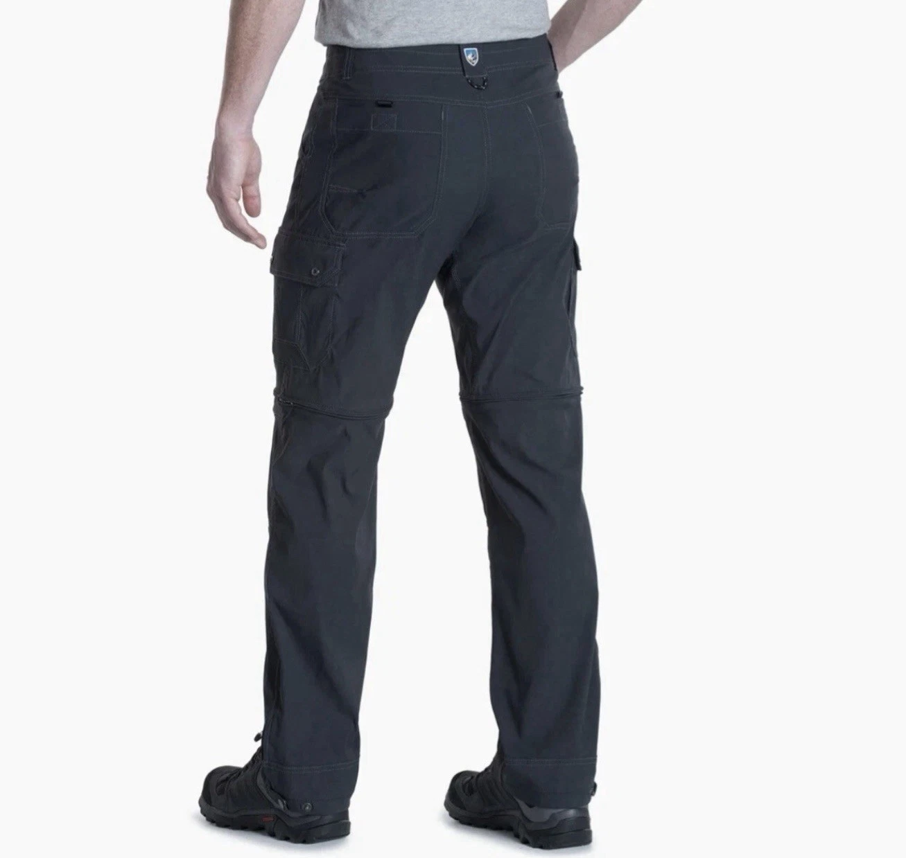 Kuhl Men's Renegade Cargo Convertible Zip Off Softshell Hiking Pants 40x34 Koal