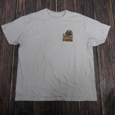 Nitro Revival Shirt Mens Large White Drag Racing Car Graphic Tee T-Shirt