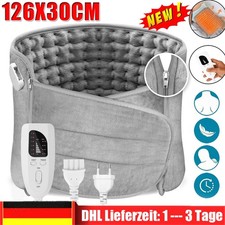 Elektrisch Heizkissen Rücken, Bauch,Nack Wärmekissen 126x30cm Überhitzungsschutz