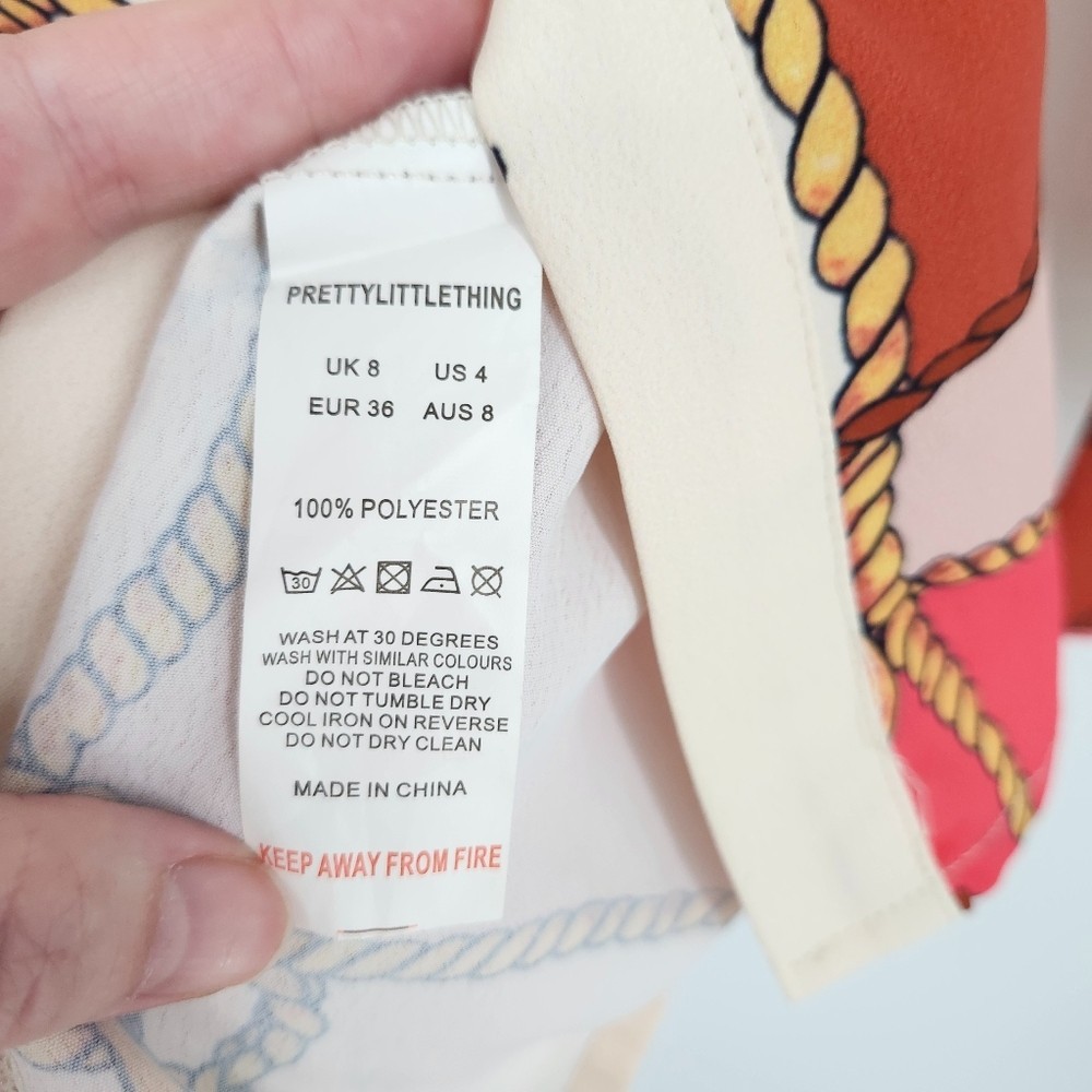 Multi-Colored Nautical Anchor Button Front Top Wo… - image 5