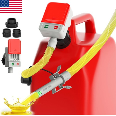 #ad Electric Fuel Transfer Pump 3.2GPM Auto Stop Battery Power Gas Can Pump 51 inch $48.44