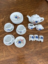Miniature Porcelain Tea Cup Set Kitchen