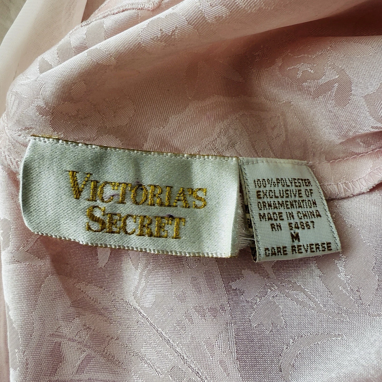 UNDERCOVER Abito slip Victoria’s Secret etichetta oro pizzo trasparente maxi lingerie Y2K Fairycore M