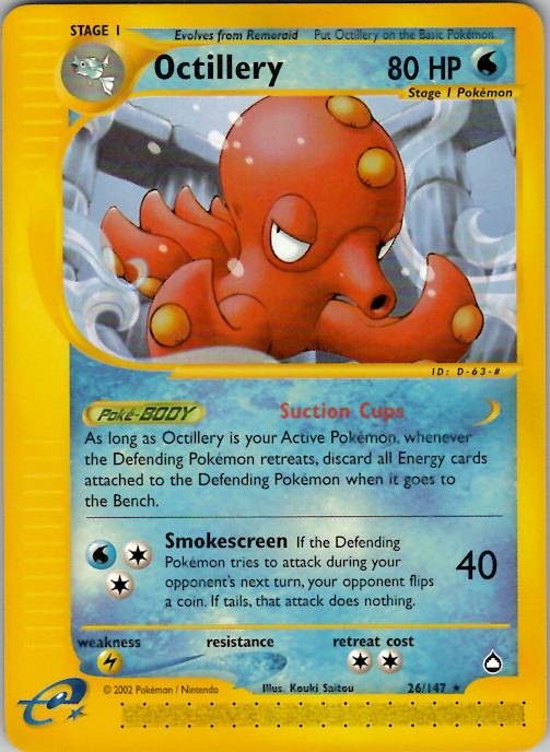 Octillery Aquapolis 026/147 Normal LP/NM