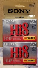 2 - Pack Sony P6-120HMP Hi8 Video Tapes, Factory Sealed