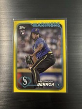 2024 Topps Series 1 - Prelander Berroa #36 Yellow (RC) Seattle Mariners 