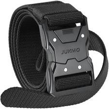 Quick Release Tactical Belt, Military Work 1.5" Nylon Web Hiking Belt with He...
