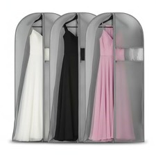 Dress Bags for Gown, Garment Bag for Long Trench Coat, 3XL 23.6 x 65 in Grey