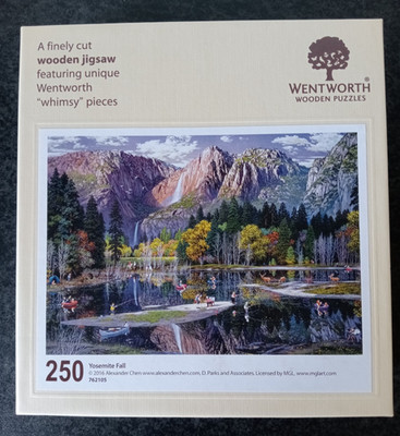 (391) 2016 Wentworth Holzpuzzle # Yosemite Fall # 250 Teile vollständig